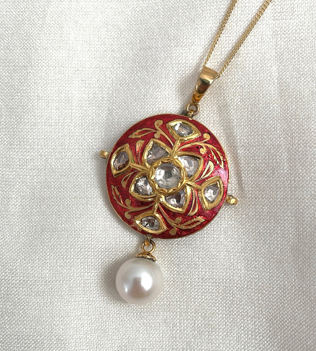 Meenakari pendant deals